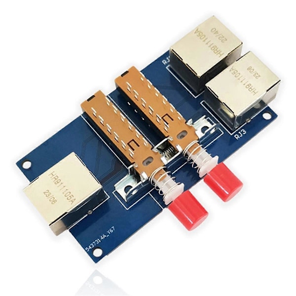 Nätverksport Switch 2-Portars Rj45 Intern och Extern Switchkabel Bredband 2-In-1-Ut Nätverksport Splitter Modul