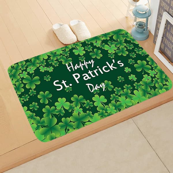 St. Patricks Dag Velkomst Dørmåtter Hjemmetæpper Indretning Tæppe Stue Tæppe