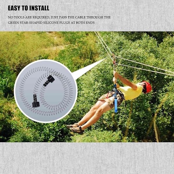 Fjederbremse 160cm Rustfrit Stål Zipline Fjederbremse Kraftig Zipline Bremse Reduktions Fjederbremse