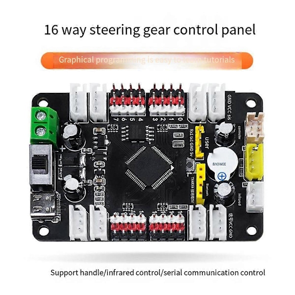 16-Kanal Styrväxel Kontrollmodul PWM Styrväxel Kontroller Robot Mekanisk Arm Drivrutin Pr