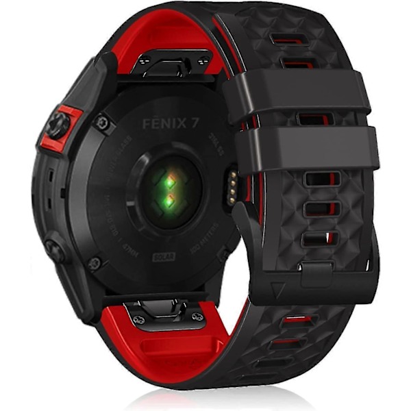 Quickfit Silikonarmbånd for Garmin Fenix 7/fenix 6/fenix 5-serien