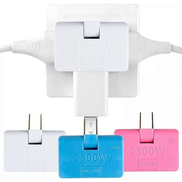 Drejelig Stikadapter, 3-vejs Drejelig Stikadapter White