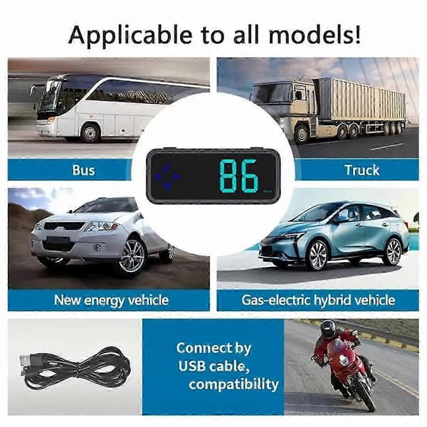 Digitalt speedometer GPS-kompass hastighetsmålerindikator