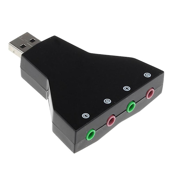 Mikrofon Mic Headset 7.1 Ch 3d Lydkort Konverter Dobbel Lydkort Virtuell 7.1 Kanal USB 2.0 Lydadapter Dobbel