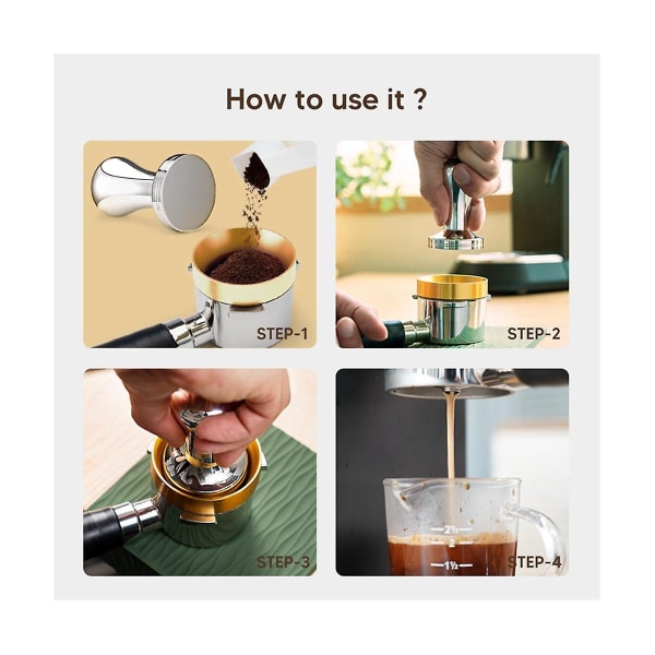 Malt kaffe i rustfritt stål for gjenbruk kompatibel med kaffeputer