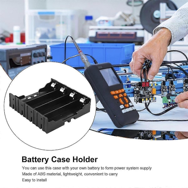 20 stk Batteriholderboks Sort til 4x 13.7v 18650 Batteri