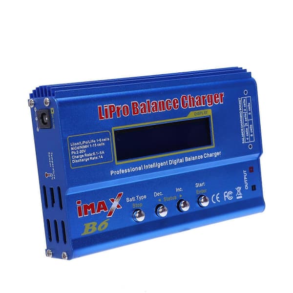 iMax B6 Digital LCD RC Lipo NiMh Batteri Balanselader tilbehør