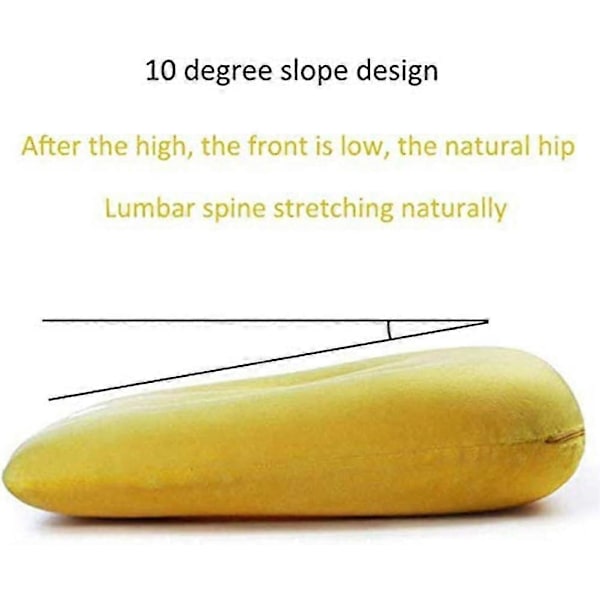 Memory Foam Sittebenspute med to hull for rumpe, korsrygg, hamstrings, hofter, Ischial Tuberosity Coccyx-pute for halebeinsmerter, Blå,-