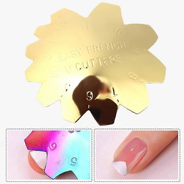 Nagelset Nagelklippare Franska Naglar Akrylspetsar Manikyr Kanttrimmer Mandelform