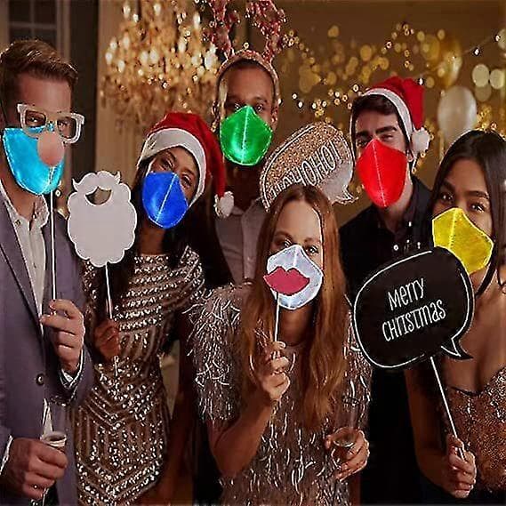7 Farver Lys Led Maske Halloween Julefrokost Kostumer Maske Usb Genopladelig