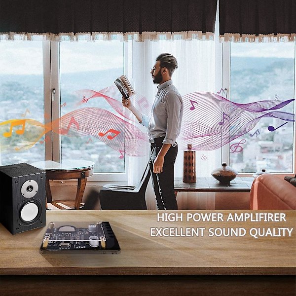 -c50l Bluetooth 5.0 Subwooferförstärkarkort Hög Effekt Audio Stereo Förstärkarkort 2x50w Bas Am