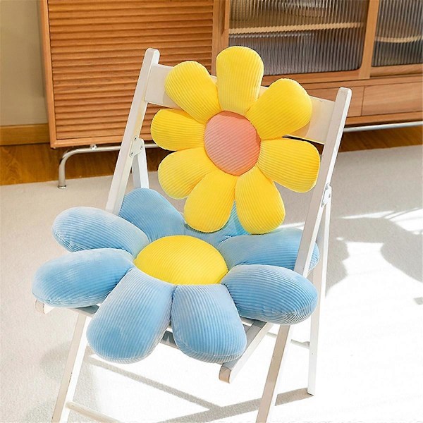 Blomkuddar, 50 cm Blomformad Kudde, Blomma Golvkudde Sittdyna, Mjuk Blomma Kudde för Hem Soffa Bil Grön