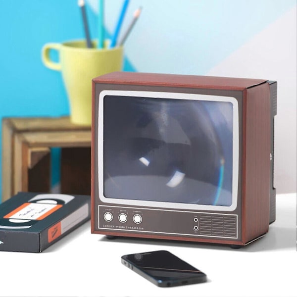 Retro Telefon Skærmforstørrer 8 Tommer Foldbar Mobiltelefon Video Forstærker Holder