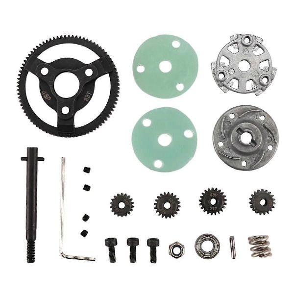 Metall 0,8M 48P Spårväxel & -växelset för /Slash 2wd 1/10 RC-bilmodelldelar 83T