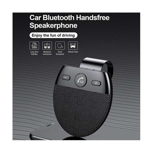 Trådløs bil Bluetooth V5.0 højttalere Håndfri bilsæt Håndfri Bluetooth solskærm Bil A