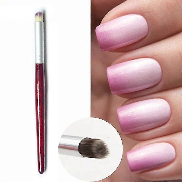 1 stk Gradient Hode Neglekunst Børste UV Gel Maling Tegning Manikyr Penn Verktøy DIY Tilbehør Pigment Gradient Penn Neglemaling
