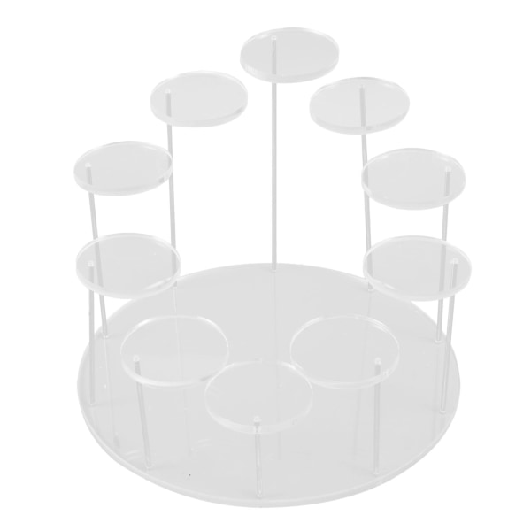 Akryylikuppikakkutelineen teline, pyöreä Cupcake Tower -näyttöteline, ensiluokkainen jälkiruokateline Cupcake-teline
