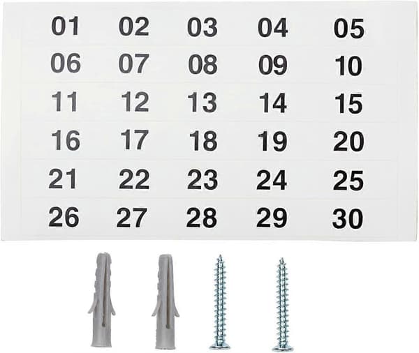 Nøkkelboks med digital kode, 20 kroker, stålplate, matt svart