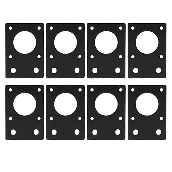 42 Stepper Motor Mount Flat Bracket Aluminium Alloy Monterings Plate for 3D Printer Svart