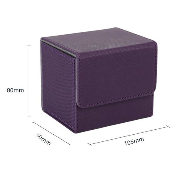 Card Box Side-loading Card Box Deck Case til Yugioh Card Binder Holder 100+, lilla