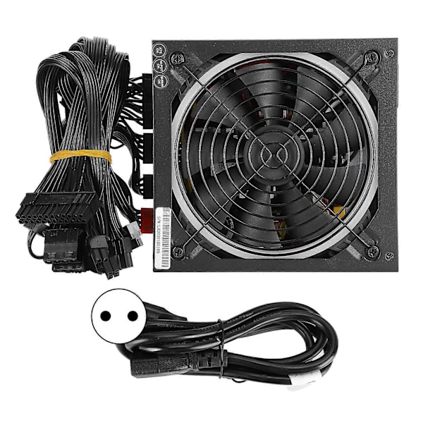 Computer Strømforsyning RGB Farve Blæser Elektronisk Komponent ATX 24-PIN 14CM 110-230V EU Stik