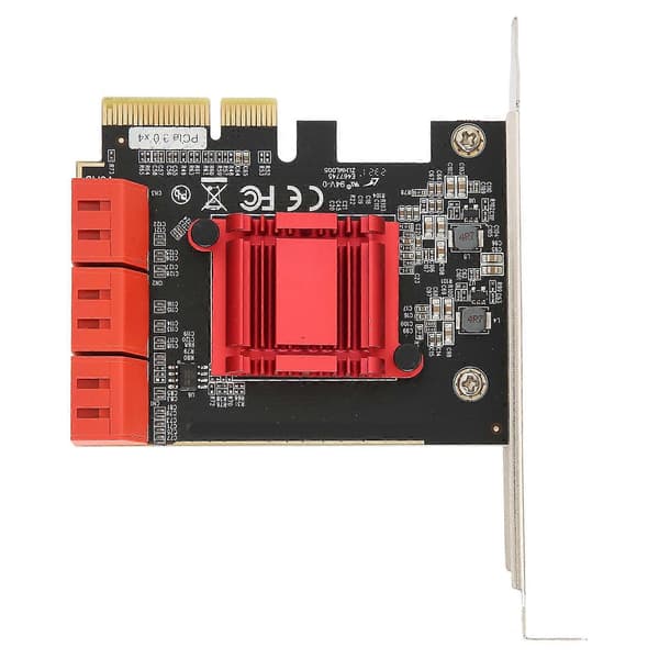 PCIE til SATA3.0 Udvidelseskort Plug and Play PCIE til 6 Port SATA3.0 Controller Udvidelsesadapterkort