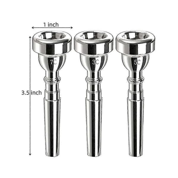 Trumpetmunstycke, 7c 5c 3c Silverpläterat Munstycke För Nybörjare, Professionella Spelare-XinHan