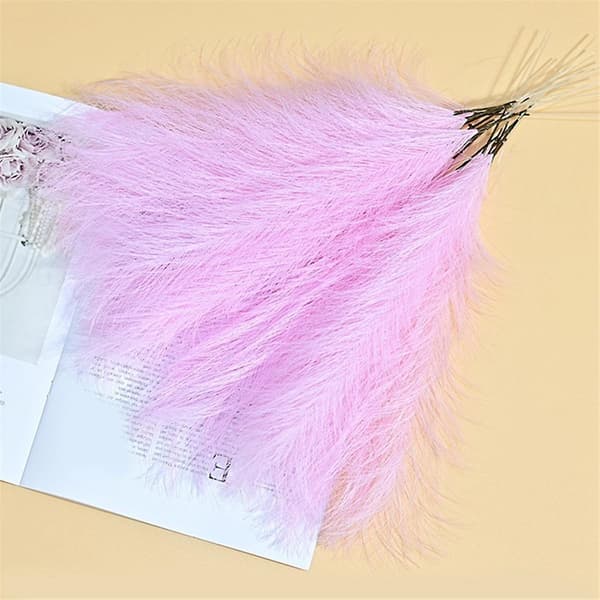 Kunstig Reed Pampas Bukett Kunstig Pampasgress 16,9 Tommer Pampasgress Boho Dekor Blomst Gra