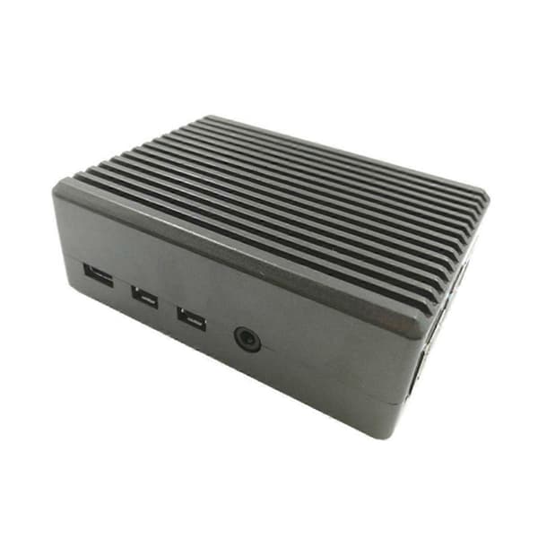 Aluminiumlegeringsfodral för Raspberry Pi 4 Metallskal Grå