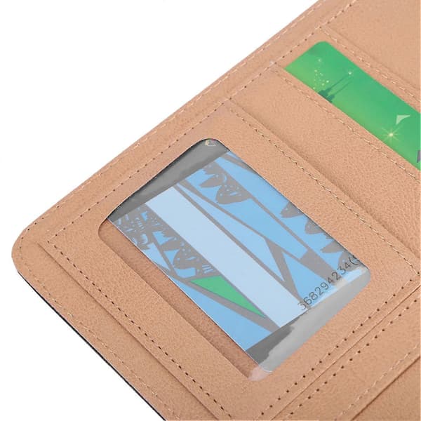Multifunktionel A4 PU Business Dokument Konference Mappe Organizer Etui M/kortlommer Sort