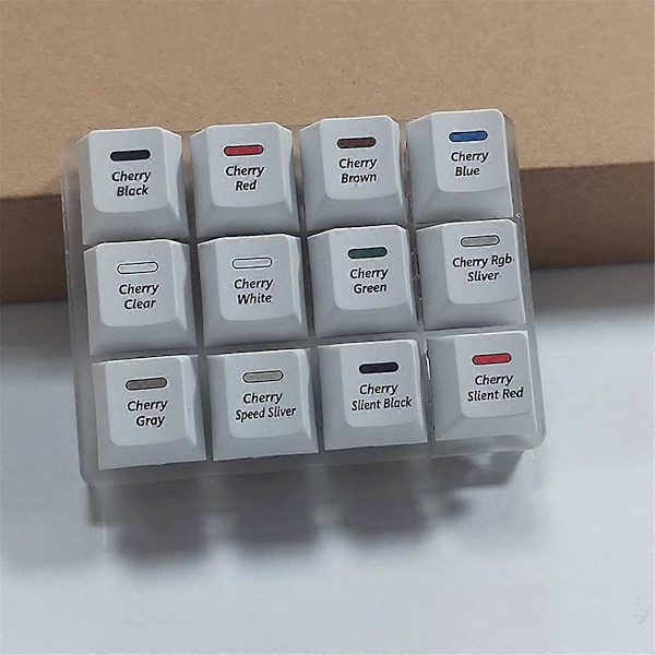 12-Tacks Mekanisk Tangentbordbrytare Tester Sampler Brytare Testverktyg med Tangentbordsavdragare för Cherry MX-brytare