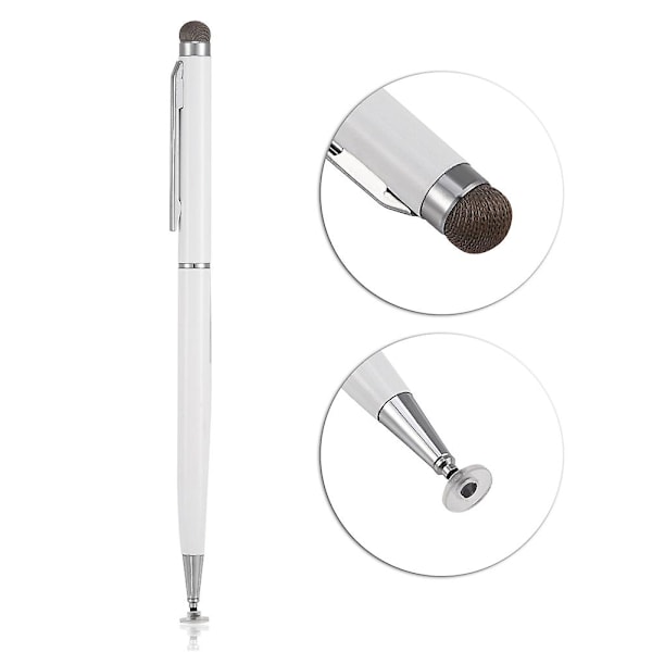 Universal Touch Screen Stylus Pen med Kludhoved - Hvid