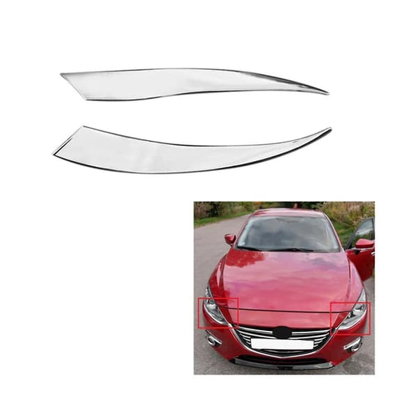 Bilskydd i krom för strålkastare, fram, för Mazda3 BM 2014-2016