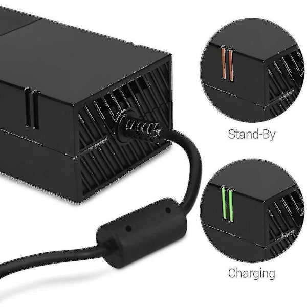 Original Xbox One strømforsyning (forbedret version), erstatningsstrømforsyning til Microsoft Xbox One, 100–240 V spænding