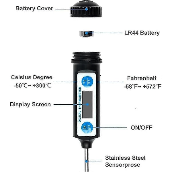 Matlagningstermometer, Digitala Kökstermometrar Digital Termometer Med Lång
