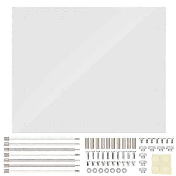 Åpen Ramme Transparent Akryl Overlock Datamaskinkabinett DIY Base Stativ For ATX Hovedkort YEMMA