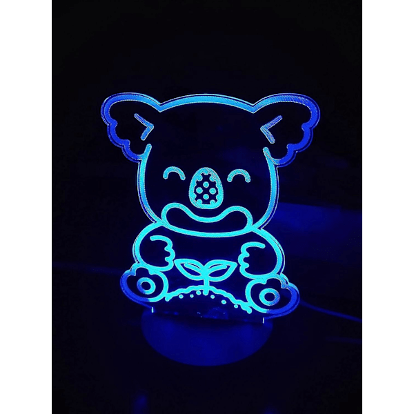 SBSG Sødt dovendyr kunst natlampe med USB, dovendyr sengelampe til butik soveværelse kontor dekoration