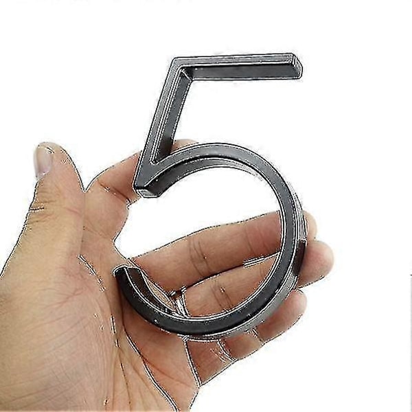 Sort Husnummer og Bogstav 12,5 cm Højt
