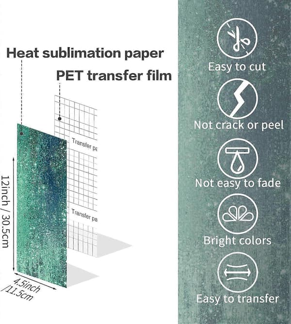 14 Stycken Infusible Transfer Ink Ark - Förutskrivet Sublimeringspapper för