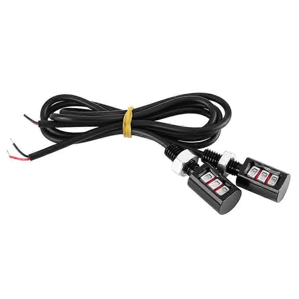 2x 12V Universal Bil Motorcykel Nummerplade Skrue Bolt Lys Lampe Blå LED