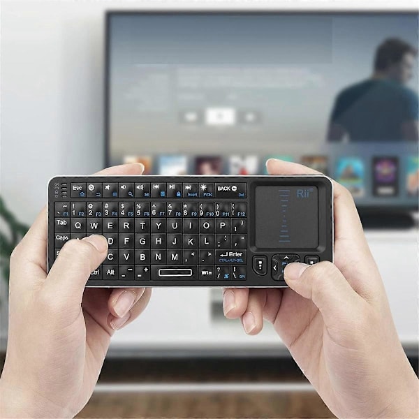 Mini Bluetooth-tangentbord, bakgrundsbelyst trådlöst tangentbord med IR-inlärning, 2,4G bärbart tangentbord med pekskärm