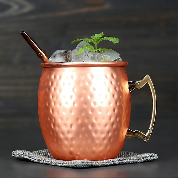 Mini 2-ounce Rostfritt Stål Moskva Mule Mugg Espresso Mini Muggar Kopparpläterad Mugg Shot Muggar Set Av