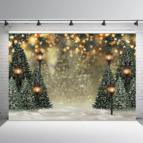2,1x1,5m Talvinen Joulukuusi Lumihiutale Vihreä Vastasyntyneen Valokuvaustausta Lumimaisema Glitter Bokeh Muotokuva Taustat Joulu Syntymäpäivä