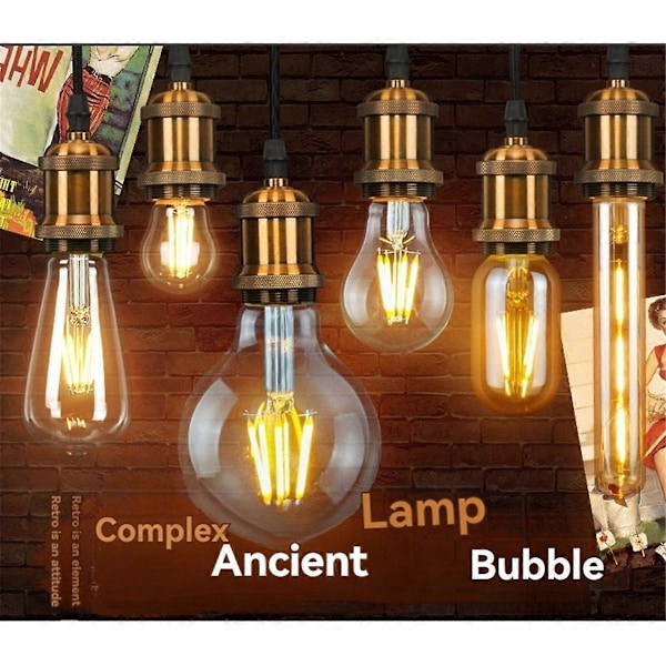 4W Vintage E27 Pære C35 ST64 G80 G95 G125 T185 LED Retro Pære