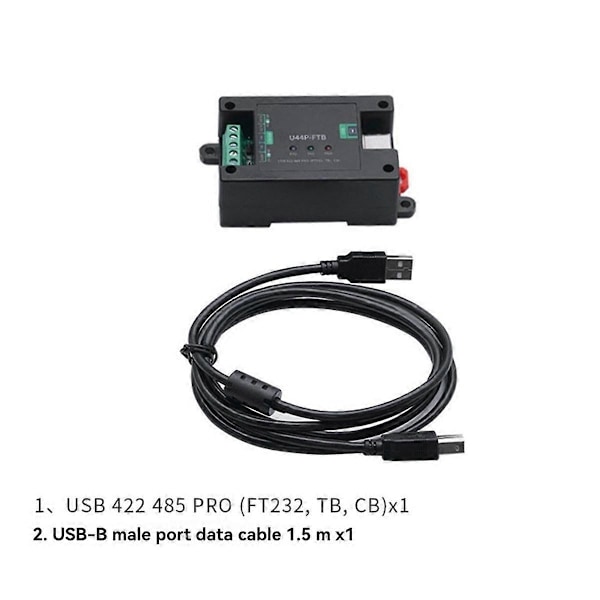 Seriellportkonvertermodul med guideskinne DB9 hann/USB-B grensesnitt U44P-FTB USB 422 485 PRO(FT232,TB, CB)