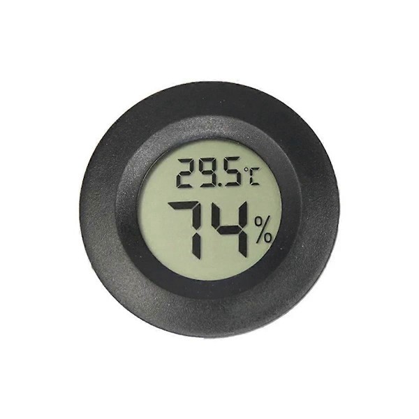 8 stk. Mini LCD Digitalt Termometer Hygrometer Rund Temperatur