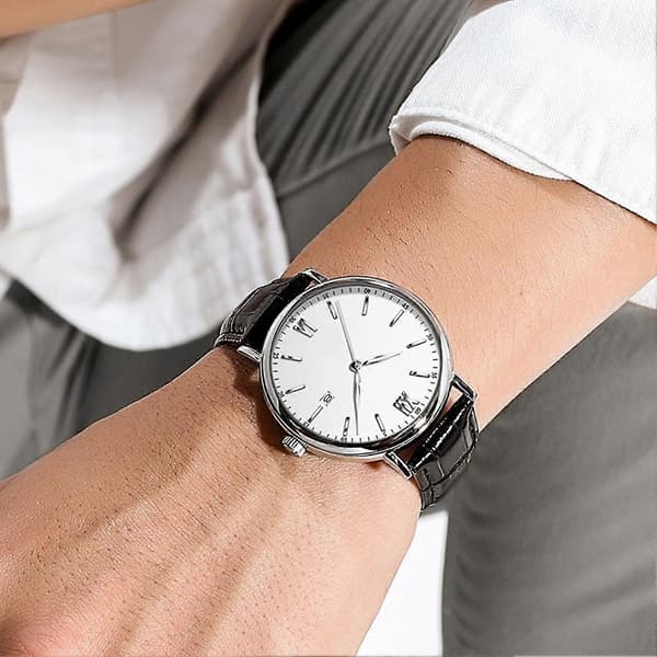 Nyt Simpelt Ur Quartz Ur Trend Pu Rem Dameur Brun