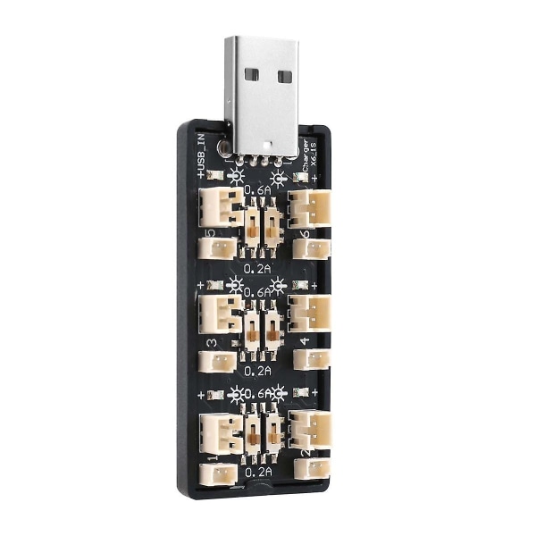 1S LiPo batteri USB-oplader 3,7V/4,20V 6-kanals 1S LiPo-oplader Micro- JST 1,25 JST-PH 2,0 MCX MCP