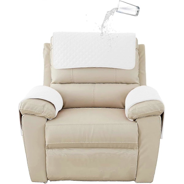 Quiltat Möbelskydd, 3-delars Set - Ivory-1, 1-sits Fåtölj