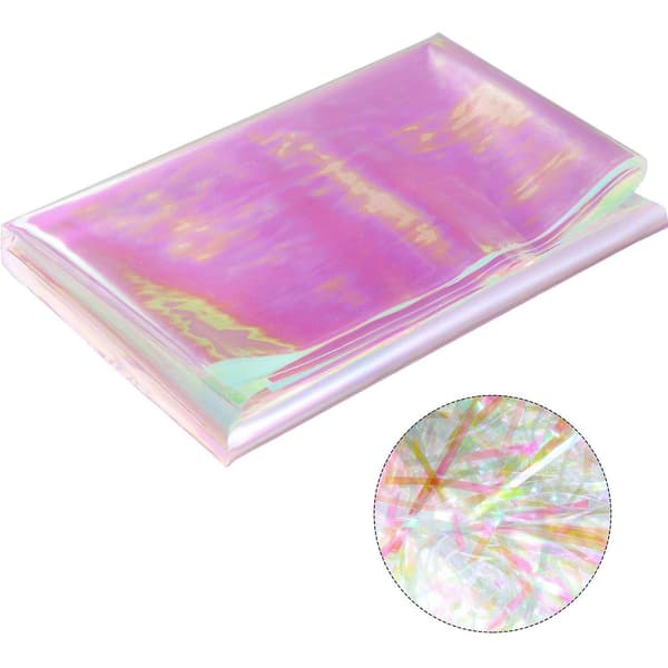 20 stycken 59 cm x 57 cm Cellofanpapper Iridescent Film Presentpapper Regnbåge Blomma Inpackningspaket